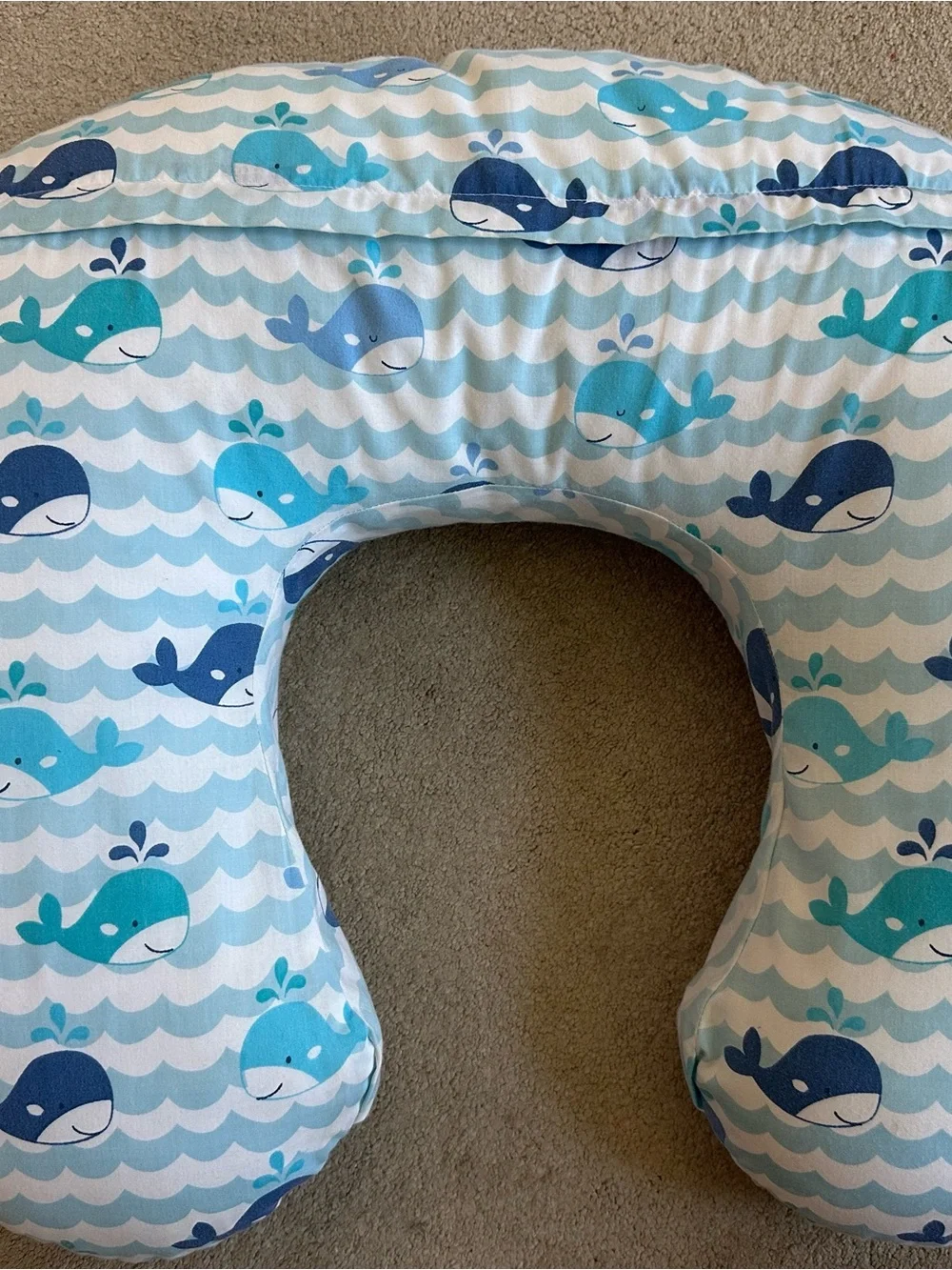 Boppy Nursing & Infant Support Pillow – Blue Whale Print